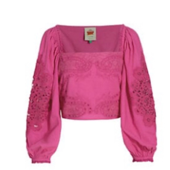 Farm Rio Lace Blouse Size M - Picture 6 of 6